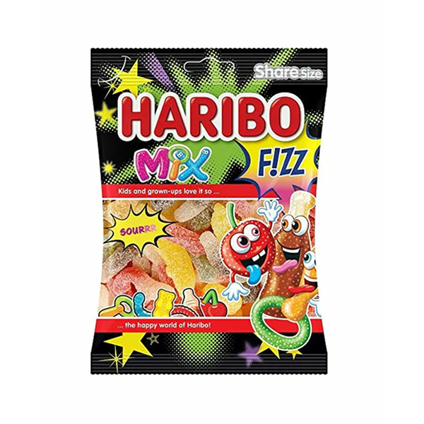 HARIBO  FIZZY MIX  80G (BROWN)