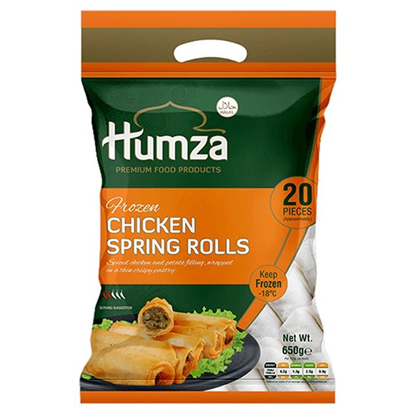 HUMZA CHICKEN SP/ROL 20PC 650G (UNIT)